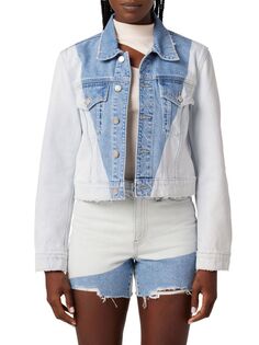 Джинсовая куртка Gia с цветными блоками Hudson, цвет Blue White