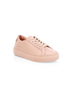 Детские оригинальные кожаные кроссовки Achilles Common Projects, цвет Blush