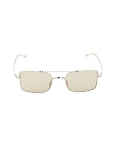 Прямоугольные солнцезащитные очки 49MM Thom Browne, белый
