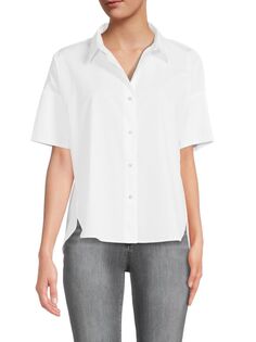 Высокая Низкая Рубашка Calvin Klein, цвет Soft White
