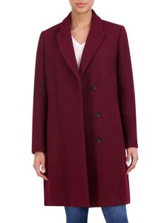 Асимметричное пальто с острыми лацканами Cole Haan, бордо