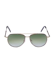 Солнцезащитные очки-авиаторы 58MM Ferragamo, цвет Tortoise