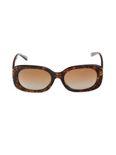 Квадратные солнцезащитные очки 56MM Coach, цвет Tortoise Brown