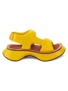 Кожаные сандалии Rec с ремешком на пятке Proenza Schouler, желтый