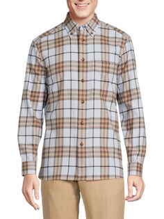 Оксфордская рубашка в клетку Caxton Burberry, цвет Camel Multi