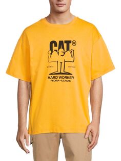 Футболка с графическим рисунком Cat Workwear, цвет Cat Yellow