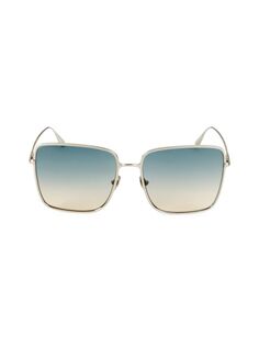 Квадратные солнцезащитные очки 60 мм Tom Ford, золото