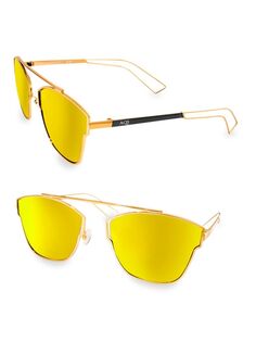 Квадратные солнцезащитные очки Emery 59MM Aqs, золото