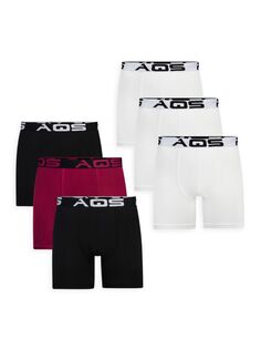 Набор из 6 трусов-боксеров в ассортименте Aqs, цвет White Multi