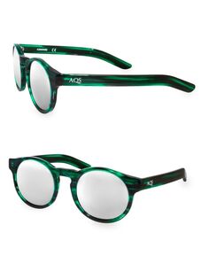 Круглые солнцезащитные очки BENNI 49MM Aqs, изумруд