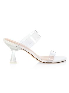 мюли Kristal из ПВХ Stuart Weitzman, цвет Clear White