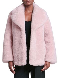 Пальто из искусственного меха Avec Les Filles, розовый
