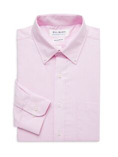 Оксфордская рубашка стандартного кроя Essentials Bill Blass, розовый