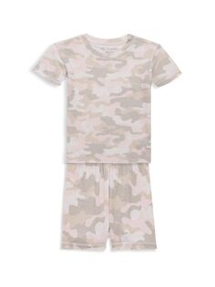 Пижамный комплект из двух предметов для девочек: футболка и шорты Pj Studio, розовый