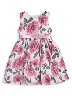 Платье Mona с цветочным принтом для маленьких девочек и девочек Joe-Ella, розовый