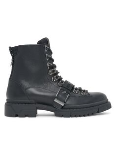 Кожаные походные ботинки с поясом Karl Lagerfeld Paris, черный