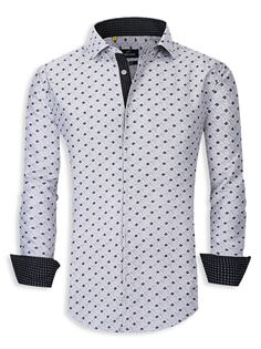 Рубашка с геометрическим принтом Azaro Uomo, серый