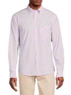 Полосатая рубашка из поплина Brooks Brothers, розовый