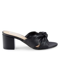 Кожаные сандалии Victoria с узлом Saks Fifth Avenue, черный