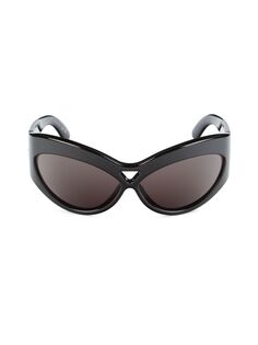 Солнцезащитные очки «кошачий глаз» 67MM Saint Laurent, черный