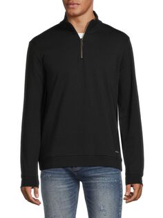 Спортивная куртка с молнией в четверть размера Antram Mockneck Ted Baker London, черный