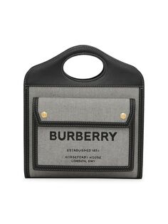 Сумка с логотипом Horseferry на верхней ручке Burberry, черный