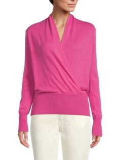 Кашемировый свитер Surplice Sofia Cashmere, цвет Medium Pink