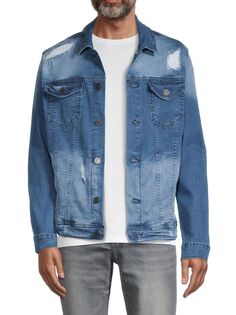 Потертая джинсовая куртка X Ray, цвет Medium Blue