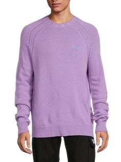 Кашемировый свитер с рукавами реглан Versace, фиолетовый
