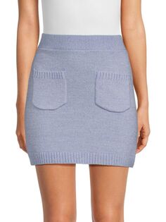 Трикотажная мини-юбка-карандаш Viola Free People, цвет Periwinkle