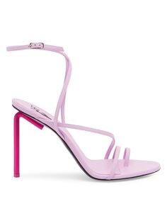 Кожаные сандалии Allen с ремешками Off-White, цвет Pink Fuchsia