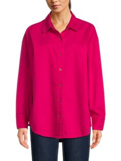 Однотонная рубашка бывшего парня Favorite Daughter, цвет Pink Peacoat
