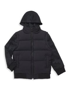 Камуфляжная куртка-трансформер с турникетом для маленьких мальчиков и мальчиков Appaman, цвет Black Camo
