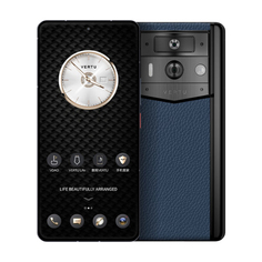 Смартфон Vertu Metavertu 2 Calfskin, 12 ГБ/512 ГБ, 2 Nano-SIM, черный/синий