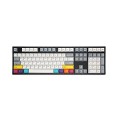 Механическая игровая проводная клавиатура Varmilo CMYK 108, EC V2 Sakura, белый/черный, английская раскладка