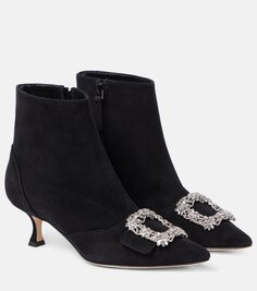 Ботильоны baylow с декором Manolo Blahnik, черный