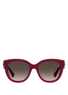 Mos 143/s бордовые женские солнцезащитные очки Moschino