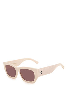 Женские солнцезащитные очки glass/s из ацетата цвета слоновой кости Jimmy Choo