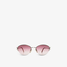 Полюбившиеся всем солнцезащитные очки Dior в круглой оправе 90-х годов из ацетата и металла The Vintage Trap, розовый