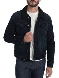 Куртка из искусственной овчины и джинсовой ткани Stitch&apos;S Jeans, цвет Black Sherpa