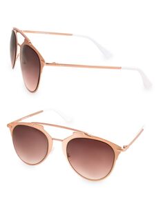Солнцезащитные очки-авиаторы ALFIE 52MM Aqs, цвет Rose Gold
