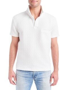 Текстурированная рубашка-поло вафельной вязки Pino By Pinoporte, белый