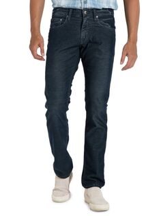 Вельветовые джинсы узкого кроя в деревенском стиле Stitch&apos;S Jeans, кобальт