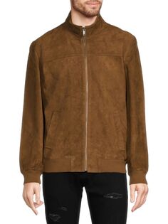 Замшевая куртка с воротником-стойкой Slate &amp; Stone, коричневый