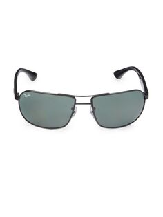 Матовые солнцезащитные очки-авиаторы 62MM Ray-Ban, черный