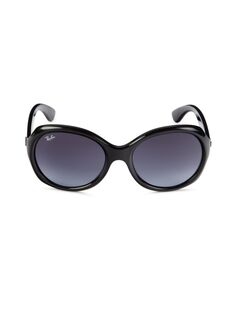 Овальные солнцезащитные очки 57MM Ray-Ban, черный