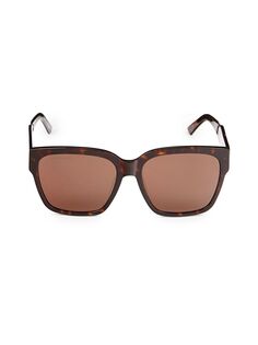 Квадратные солнцезащитные очки 56MM Balenciaga, коричневый