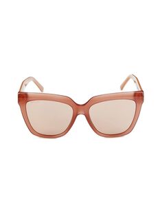 Квадратные солнцезащитные очки Leela 55MM Jimmy Choo, коричневый