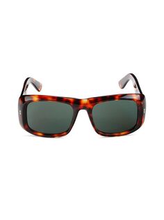 Квадратные солнцезащитные очки 56MM Gucci, коричневый