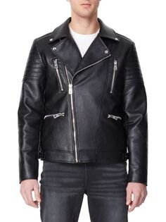 Байкерская куртка из искусственной кожи Eleven Paris, черный
